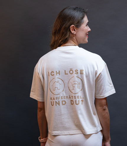 Cropped T-Shirt "Kaffeerätsel"