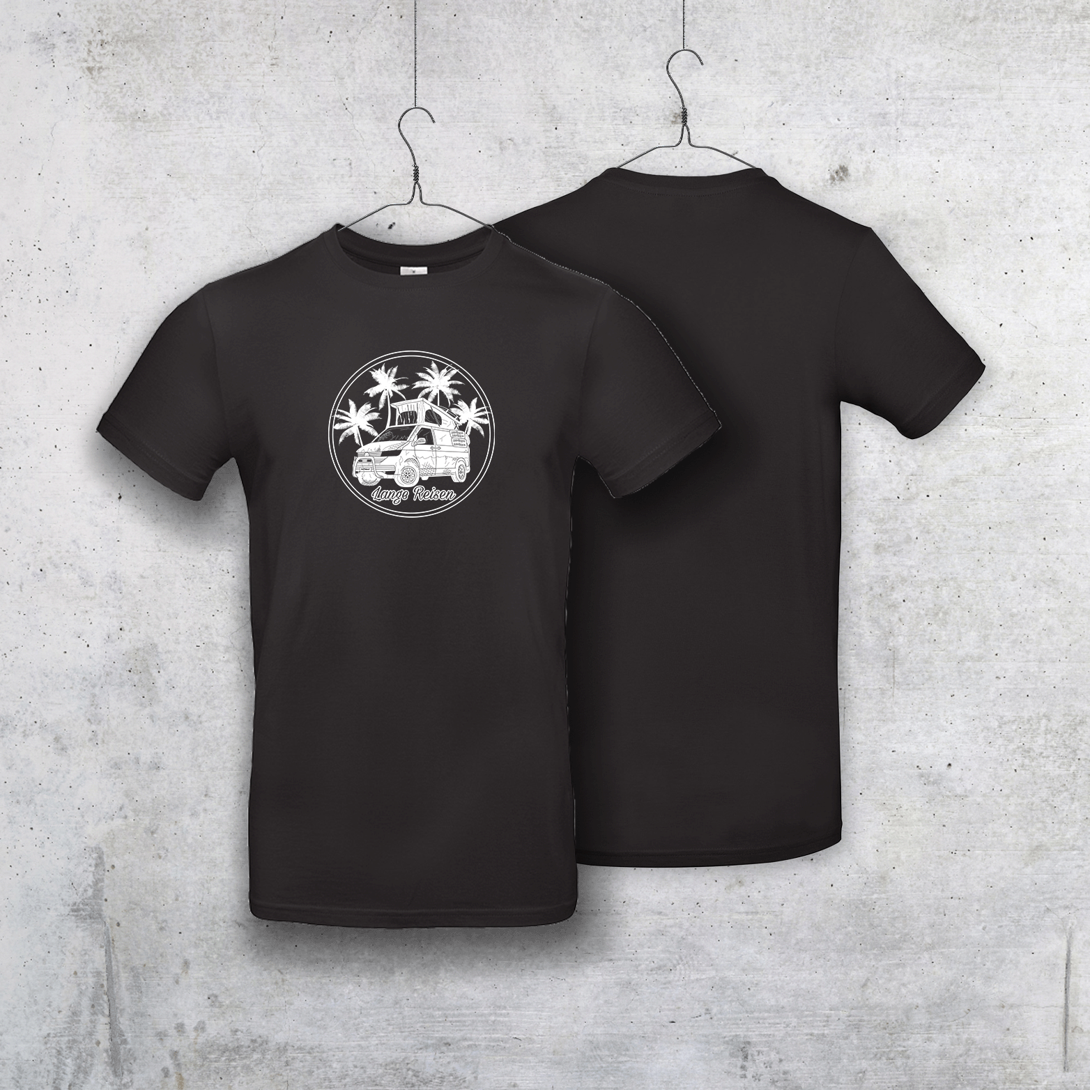 T-Shirt "Lange Reisen" Schwarz